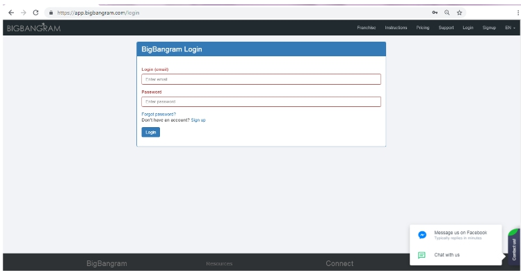 bigbangram login in our site 
