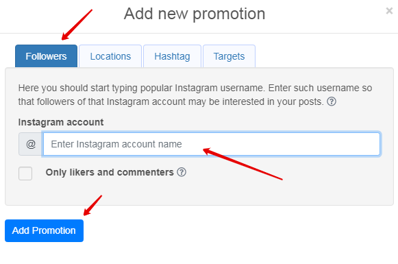 add new promotions followers