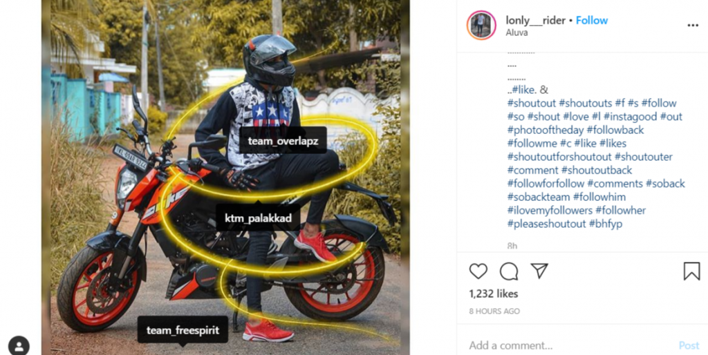 instagram shoutout post