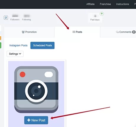 Create scheduled posting