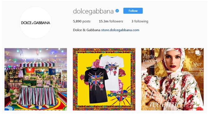 The iconic fashion house Dolce & Gabbana