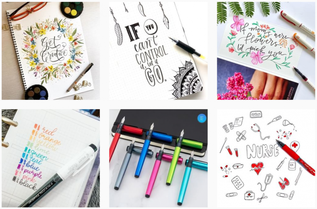 Pilot pen's creative Instagram concept
