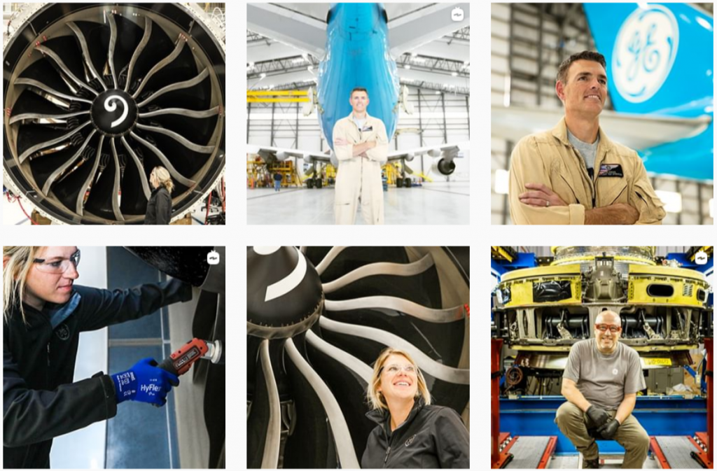 the Instagram gallery of General Electric