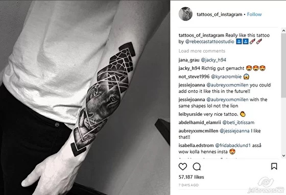 People like tattoo of lion