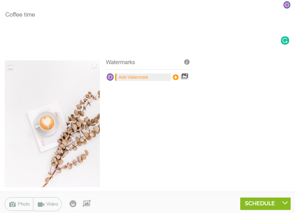 Postcron post scheduler for Instagram