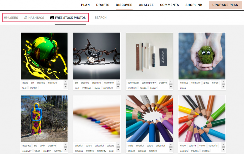 search for popular posts by hashtags