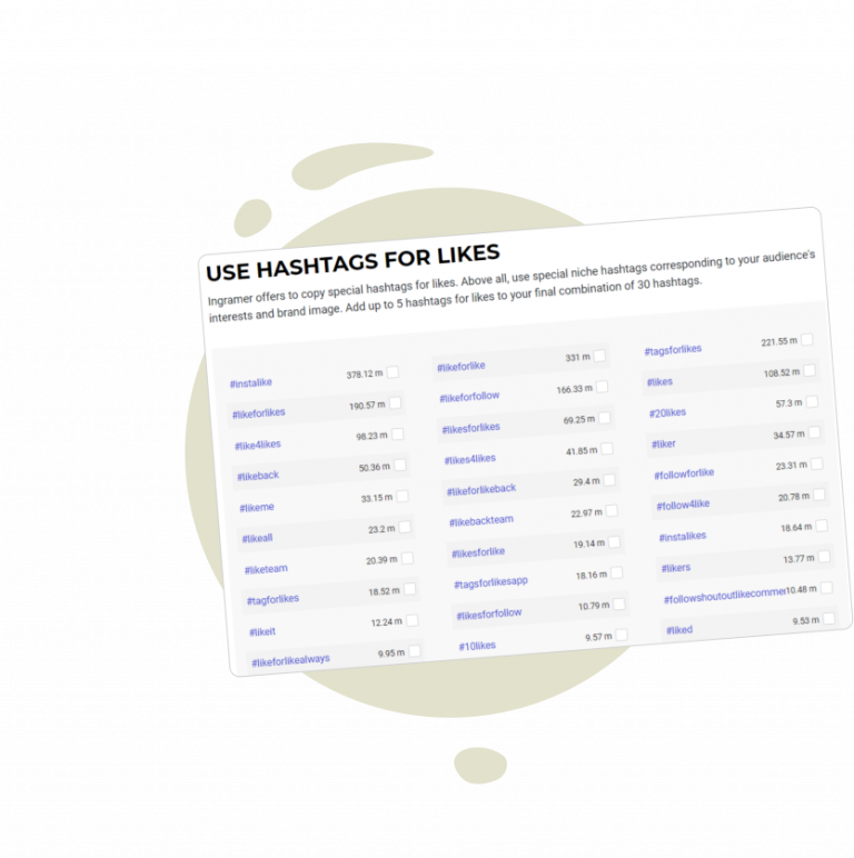 Top Hashtags On Instagram — Free selections of best Instagram hashtags