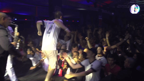 popular jump in the crowd 