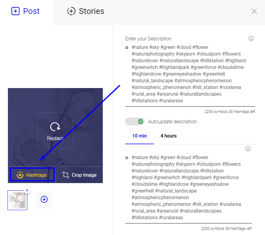 hashtags for Instagram post