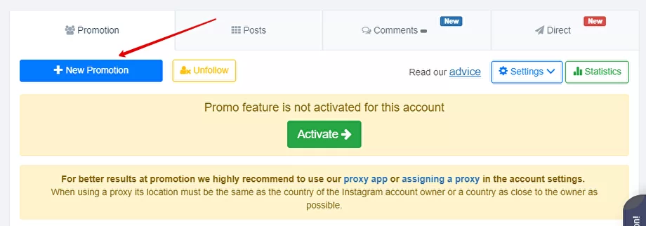 setting new promotion